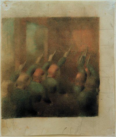 Händehochhaltende (Antworten). Studie III von Otto Meyer Amden