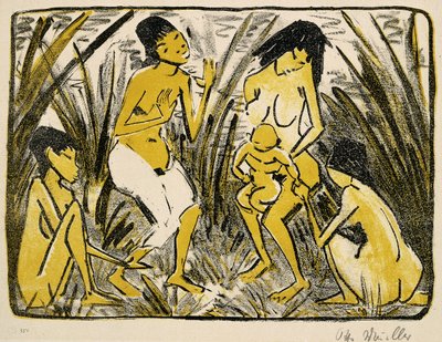 Die Entdeckung des Moses, 1920 von Otto Mueller