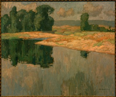 Landschaft mit Sarnauer Brücke von Otto Ubbelohde