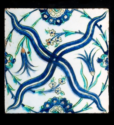 Eine osmanische Tekfur-Keramikfliese aus dem 17. Jahrhundert von Ottoman School