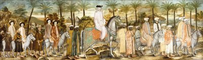 Europäische Herren in einer Prozession von Orientalen von Ottoman School