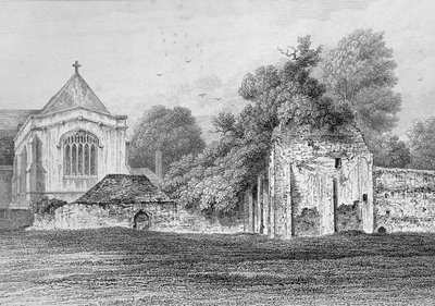 Wolvesey Castle Winchester, um 1830 von Owen Brown Carter