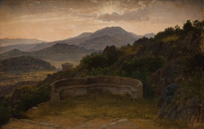 Landschaft bei Subiaco. Sonnenuntergang von P.C. Skovgaard