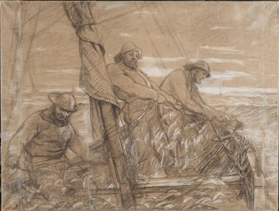 Hornbæk-Fischer beim Heringsfang. Früher Morgen von Peder Severin Krøyer