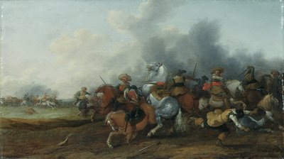 Ein Kavalleriegefecht, 1632 von Palamedes Palamedesz
