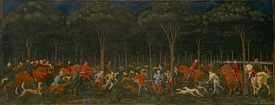 Die Jagd im Wald, ca. 1465-70 von Paolo Uccello