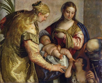 Die Heilige Familie mit St. Barbara, ca. 1550 von Paolo Veronese
