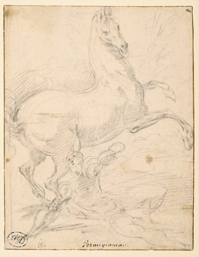 Bekehrung des Heiligen Paulus (recto) von Parmigianino