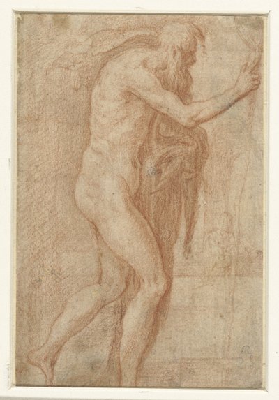 Mann, der warnend seinen Finger hebt von Parmigianino