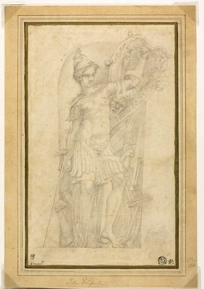 Minerva (oder Bellona) in einer Nische von Parmigianino