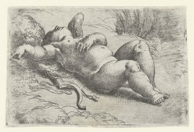 Schlafender Cupido von Parmigianino