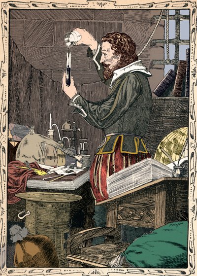 Guy Fawkes bereitet das langsame Streichholz vor von Patten Wilson