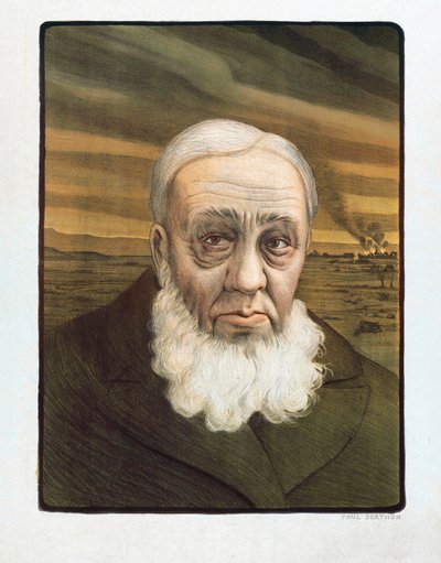 Paul Kruger Porträt (1825-1904) (Gravur) von Paul (after) Berthon