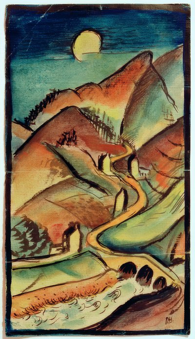 Nächtliche Gebirgslandschaft von Paul Adolf Seehaus
