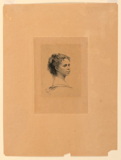 Porträt von Mlle. Delaporte von Paul Adolphe Rajon