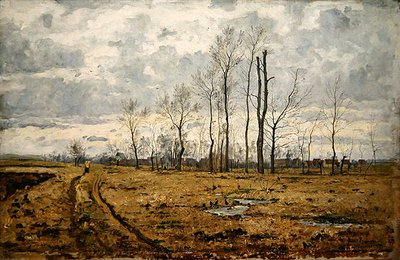 Landschaft im frühen Frühling bei Weimar von Paul Baum