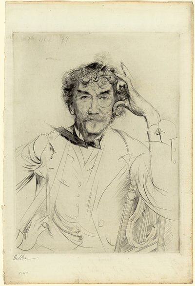 Porträt von James McNeill Whistler von Paul Cesar Helleu