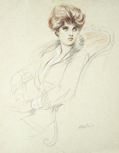 Porträt einer Dame, sitzend von Paul Cesar Helleu