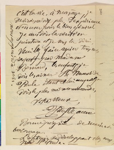 Handgeschriebener Brief von Paul Cézanne