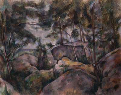 Felsen im Wald von Paul Cézanne