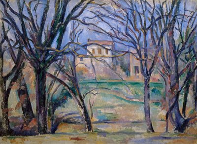 Bäume und Häuser von Paul Cézanne