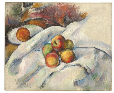 Äpfel auf einem Tuch, ca. 1885 von Paul Cézanne