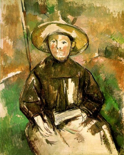 Mädchen mit Strohhut, 1896 von Paul Cézanne