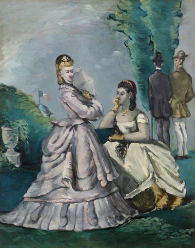 Das Gespräch, 1870-1871 von Paul Cézanne