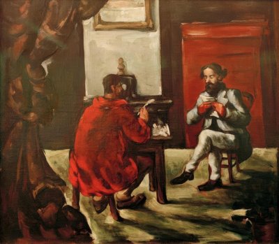 Paul Alexis liest bei Zola von Paul Cézanne