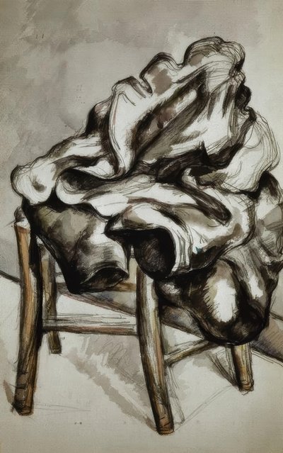 Mantel auf einem Stuhl von Paul Cézanne