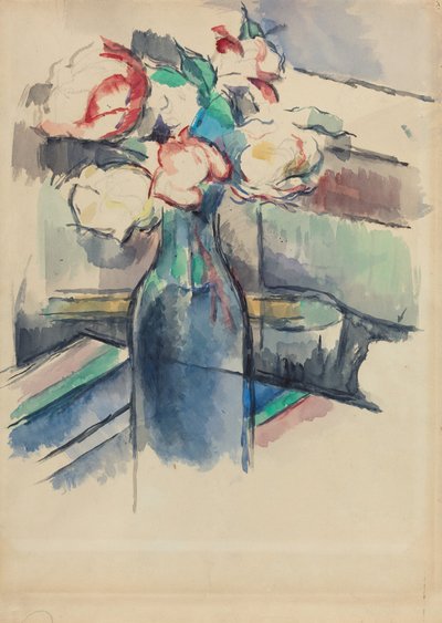 Rosen in einer Flasche von Paul Cézanne