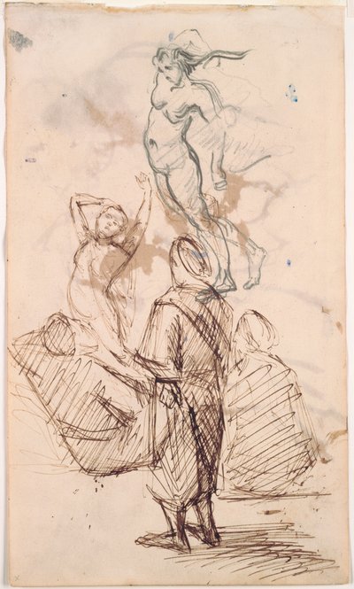 Blatt mit Studien, 1871-1876 von Paul Cézanne