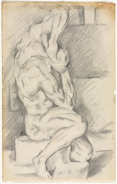 Skizze einer anatomischen Skulptur (recto) von Paul Cézanne
