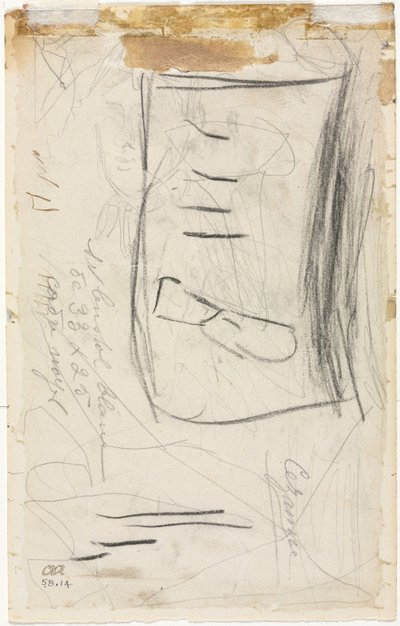 Skizze von Madame Cézanne (verso) von Paul Cézanne