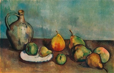 Stillleben, Krug und Früchte, 1894 von Paul Cézanne