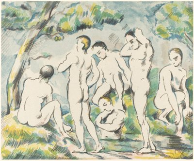 Die Badenden Kleine Platte, 1897 von Paul Cézanne