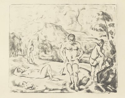 Die großen Badenden, 1896-97 von Paul Cézanne