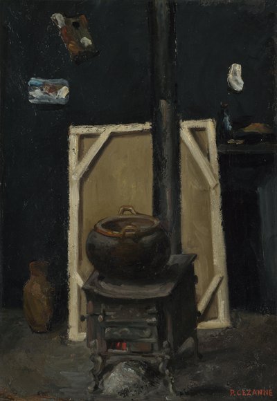 Der Ofen im Atelier, ca. 1865 von Paul Cézanne