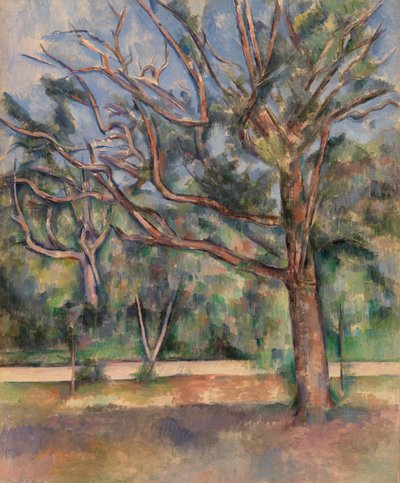 Bäume und Straße von Paul Cézanne