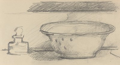 Waschbecken und Duftflasche [recto] von Paul Cézanne