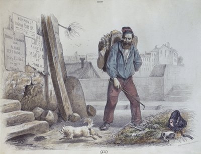 Ausgehungerter Mann während der Pariser Kommune von Paul Edmond Henry