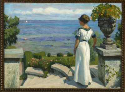 P. Fischer, Auf der Terrasse von Paul Fischer