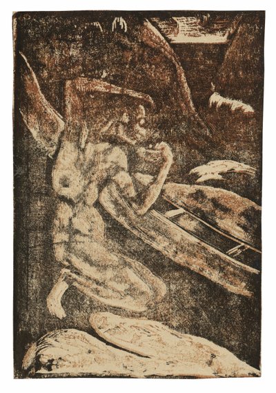 Ein Fischer trinkt neben seinem Kanu von Paul Gauguin