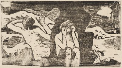 An den schwarzen Felsen von Paul Gauguin