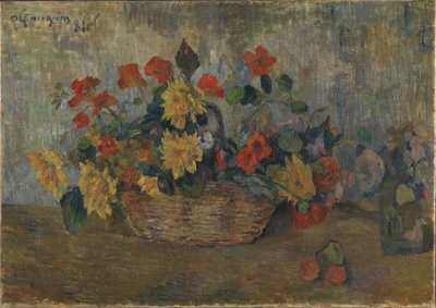 Korb mit Blumen, 1884 von Paul Gauguin