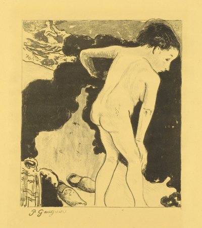 Badende in der Bretagne von Paul Gauguin