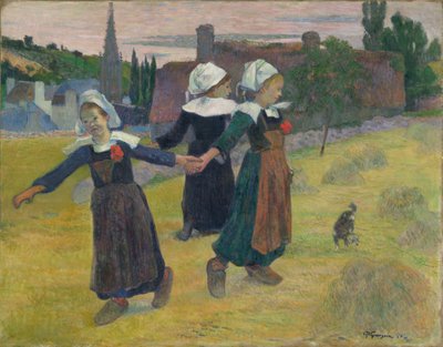 Bretonische Mädchen tanzen, Pont-Aven, 1888 von Paul Gauguin