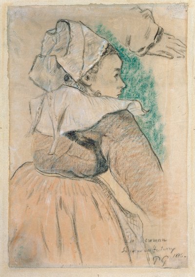 Bretonische Frau im rechten Profil, 1886 von Paul Gauguin