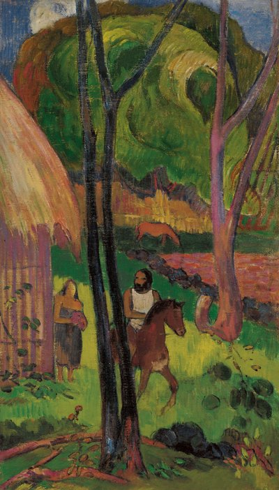 Reiter vor der Hütte, 1902 von Paul Gauguin