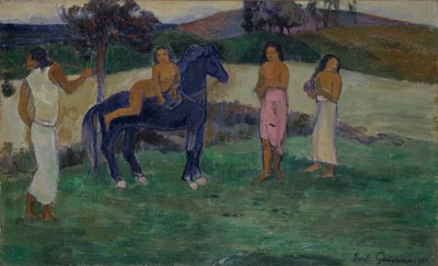 Komposition mit Figuren und einem Pferd von Paul Gauguin